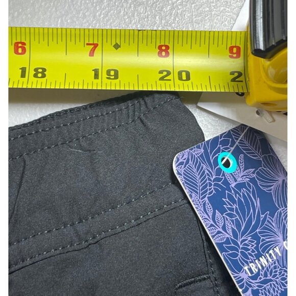 Trinity Coast Mens Size 2XB Swim Trunks Black 9" Inseam Elastic Waist Side Pocke - Picture 4 of 12